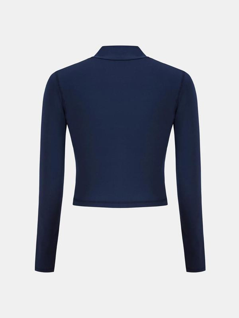 Zip up Crop Top & Cut Out Overalls Jumpsuit Two-Piece Set